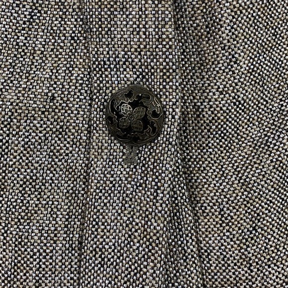 Coldwater Creek V-Neck Tweed 3/4 Sleeve Jacket Size 10 - Picture 5 of 6